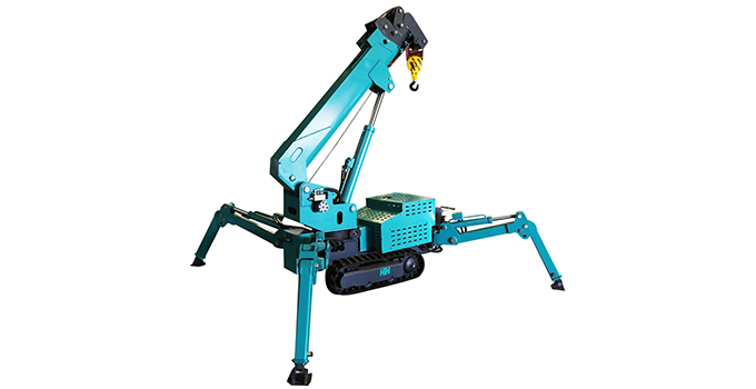 1.2 Ton Mini Hydraulic Spider Lifting Cranes Lifting Capacity Crawler Crane