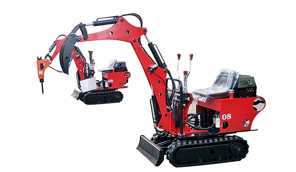 ZM08 Greenhouse Orchard Small Excavators Multifunctional Mini Excavator Micro Digger