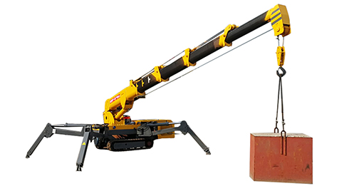 1.2 Ton Mini Hydraulic Spider Lifting Cranes Lifting Capacity Crawler Crane